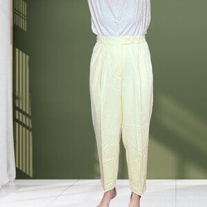 Vintage Appleseeds High-Waisted Yellow Slacks | Made in USA